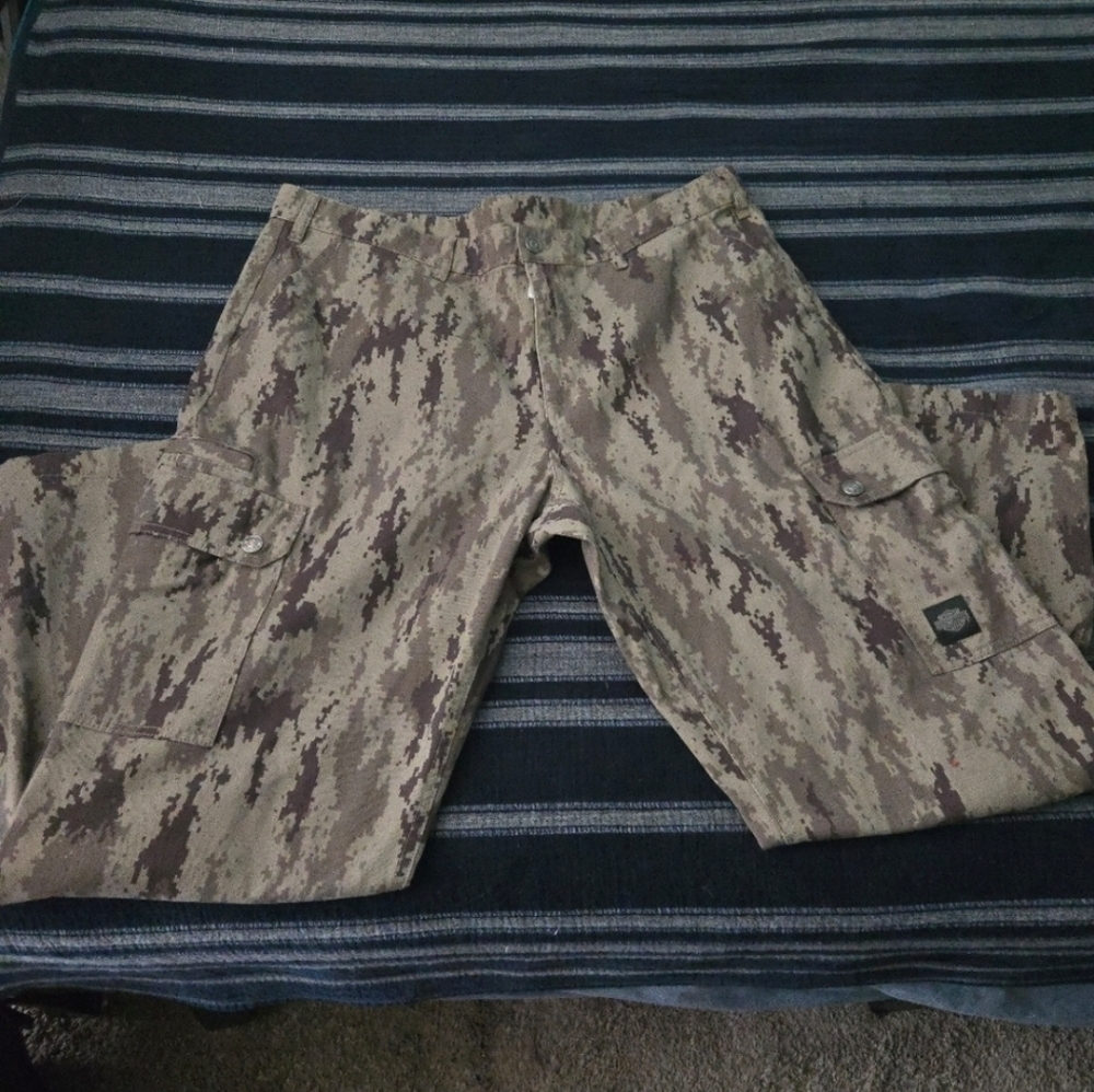 Harley Davidson New Cotton Camo Pants Men 40 x 30 Cargo Pants 112025 - Picture 10 of 12
